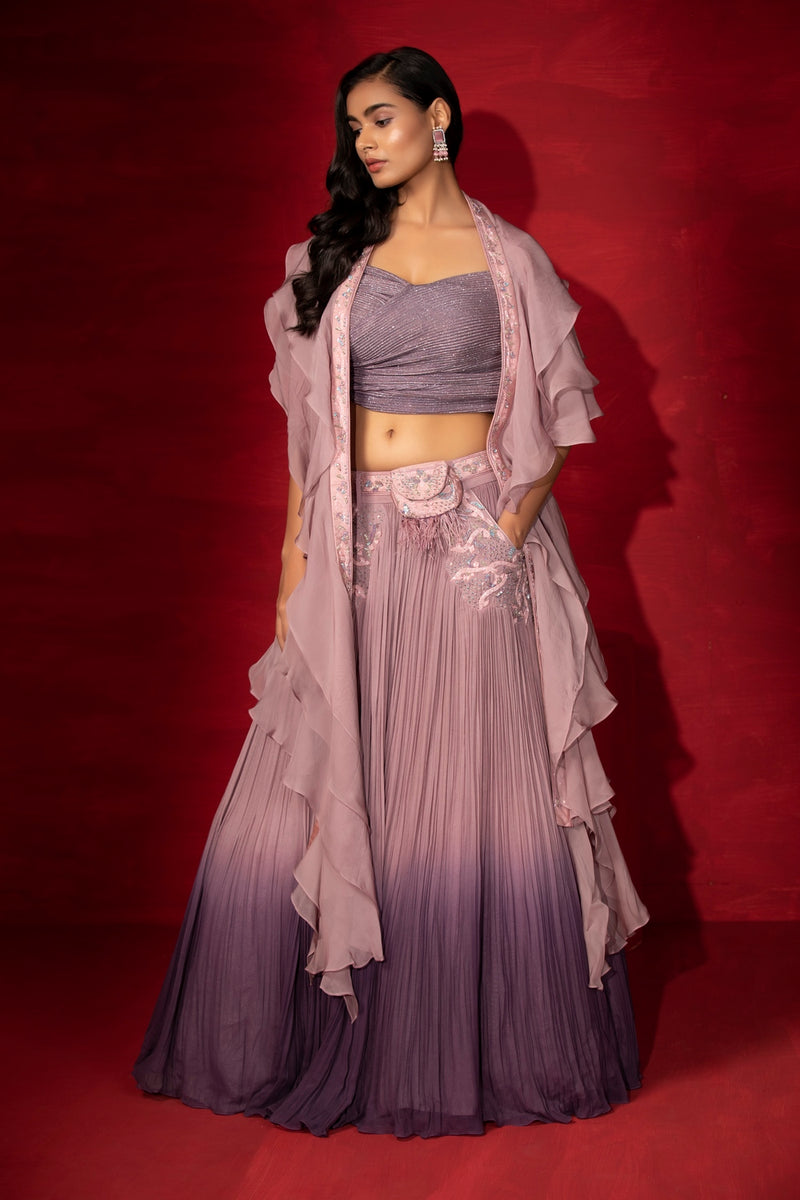 Espirit drape choli lehenga