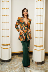 LEAF PRINT 3 PIECE SUIT SET