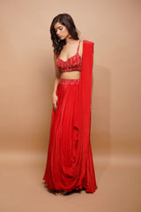 RED LEHENGA SET