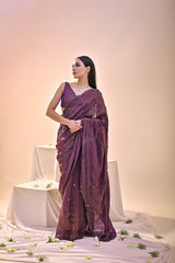 Purple Tissue Saree