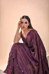 Purple Tissue Saree