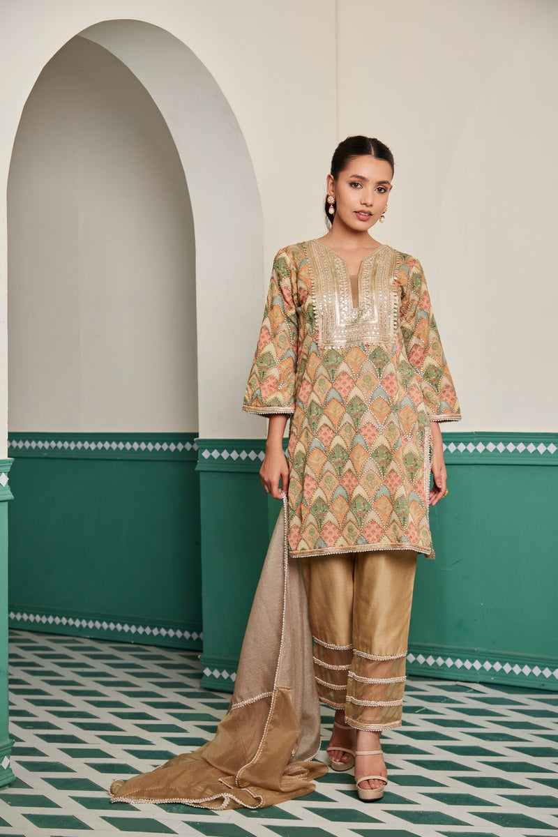 SWARN PALLAZO SUIT SET