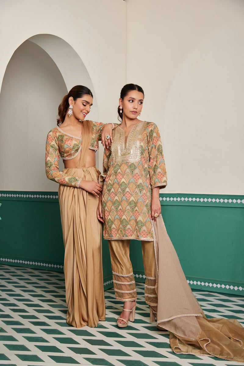 SWARN PALLAZO SUIT SET