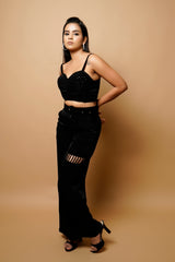 BLACK VELVET CORSET CO-ORD