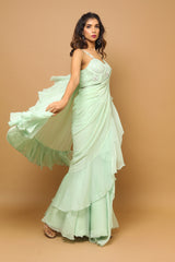 RUFFLE SAREE