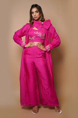 HOT PINK CAPE INDOWESTERN SET