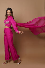 HOT PINK CAPE INDOWESTERN SET