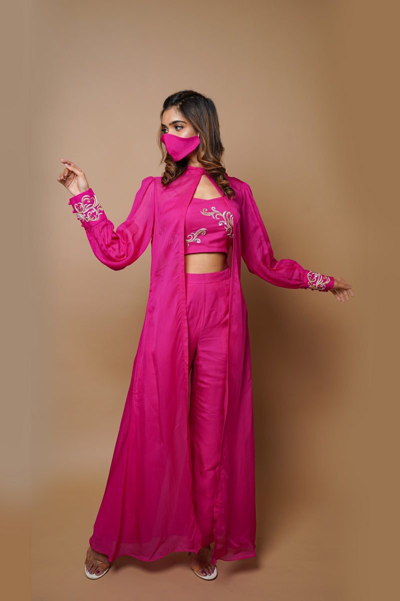 HOT PINK CAPE INDOWESTERN SET