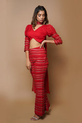 HOT RED INDO WESTERN SET