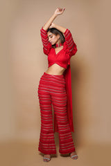 HOT RED INDO WESTERN SET