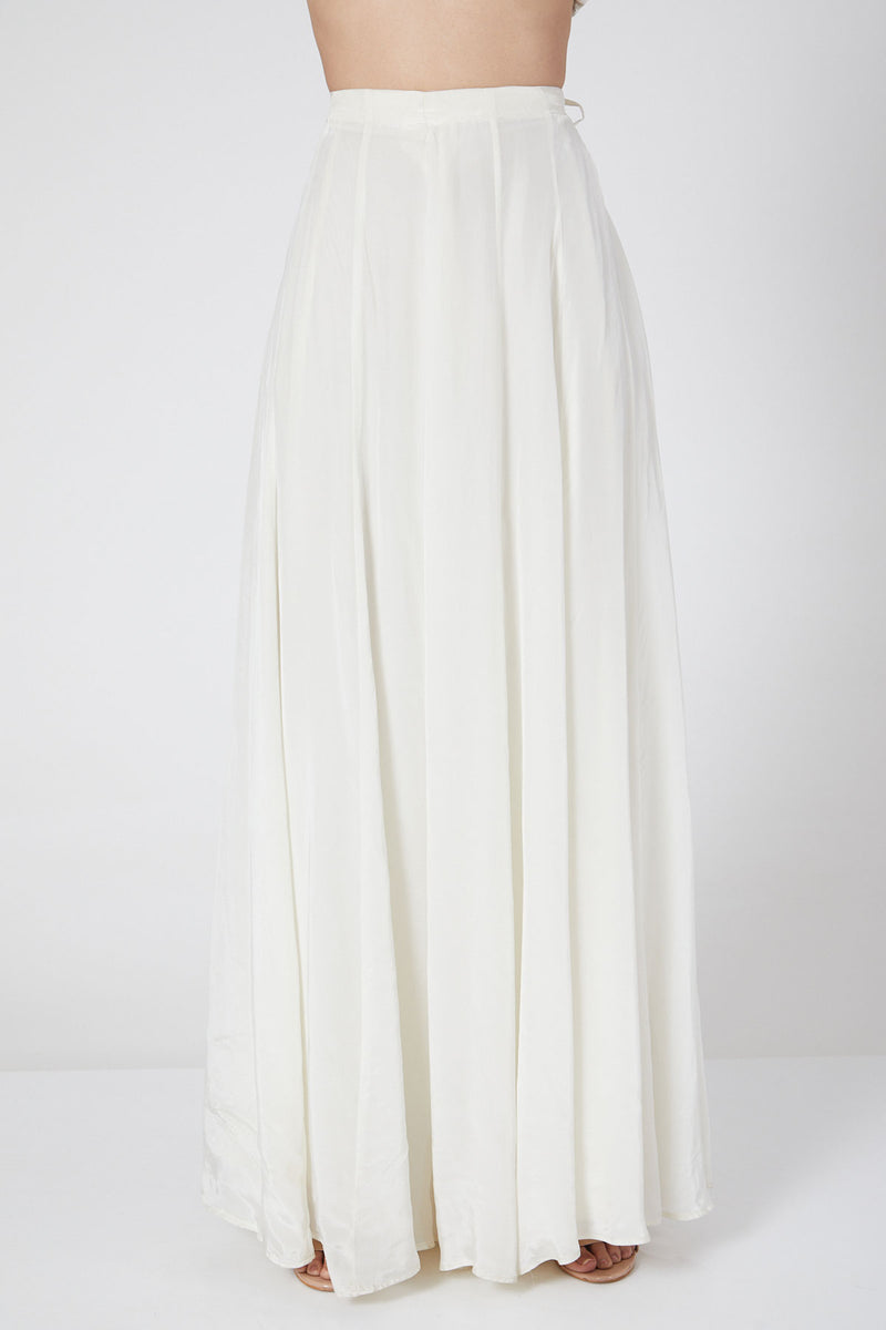 White Peplum Top & Skirt
