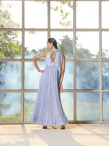 Periwinkle Gown with Cape