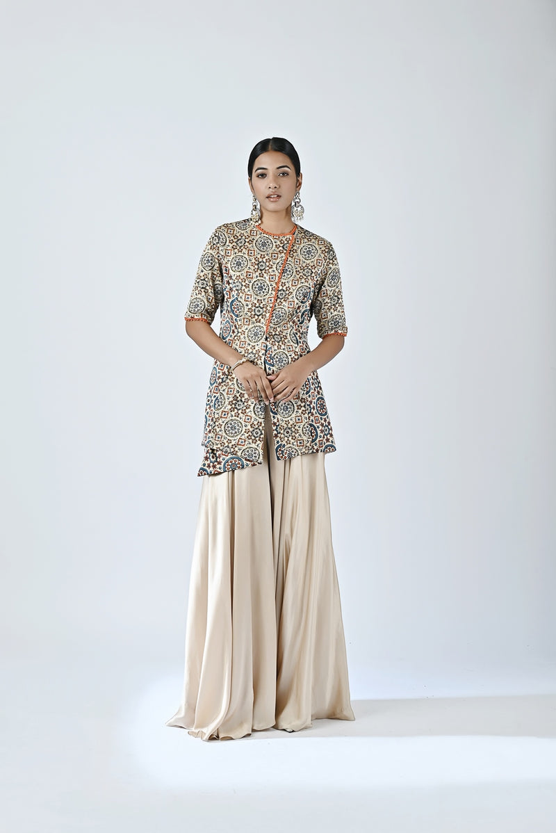 Suze Sailor Ajrakh top with flare pants