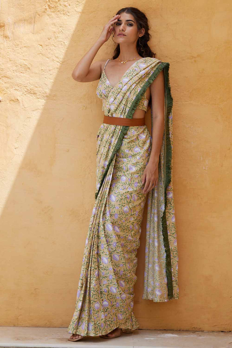 Doha Pre Draped Saree Set