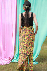Block Printed Pleated Pants with Tank Top