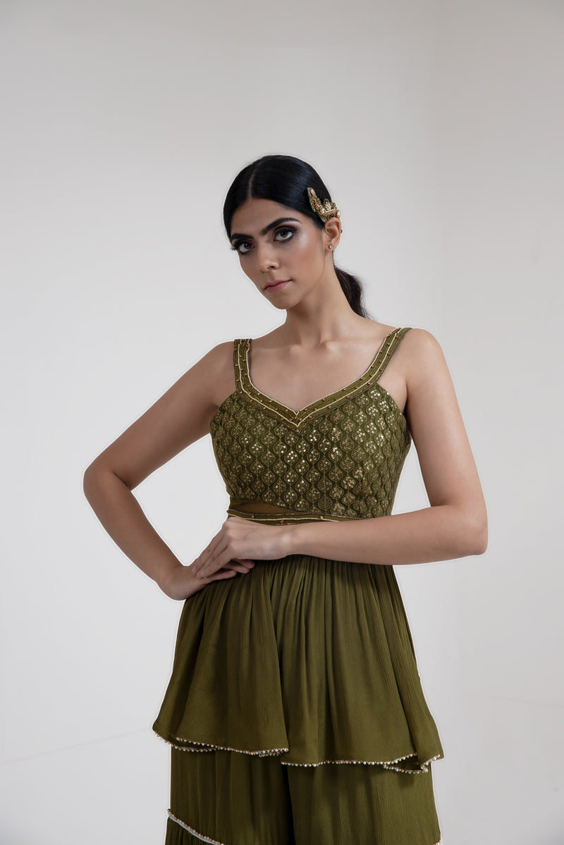 OLIVE SHARARA SET