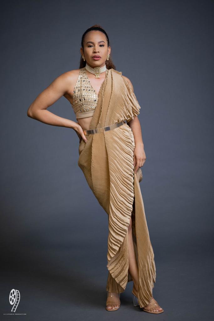 Gold Drape Sari | Ready to Ship