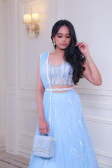 Powder Blue Lehenga set