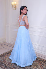 Powder Blue Lehenga set