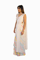 Pooja Striped Pre-draped sari | Ready to Ship