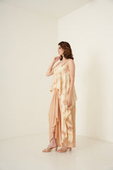 PEACH DHOTI SET